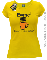 E = mc2 - Koszulka damska żółty