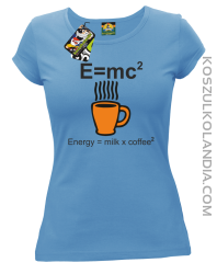 E = mc2 - Koszulka damska błękit