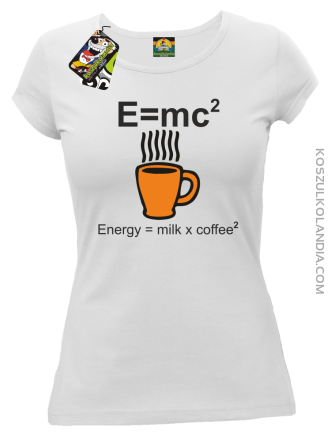 E = mc2 - Koszulka damska biała