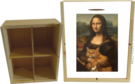 Mona Lisa z kotem - Skrzyneczka ozdobna 