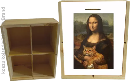 Mona Lisa z kotem - Skrzyneczka ozdobna 