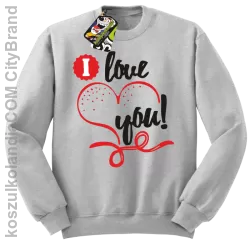 I LOVE YOU - RETRO - Bluza STANDARD - Melanż