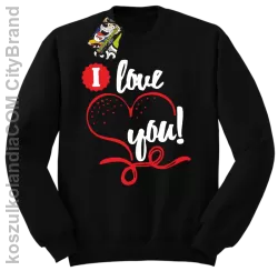 I LOVE YOU - RETRO - Bluza STANDARD - Czarny