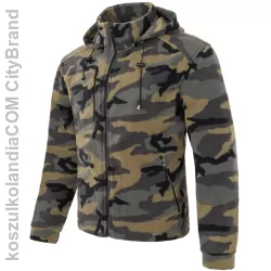 Bluza polarowa męska Moro Camouflage FLRA 340 BUS HOOD JHK - 9 rozmiarów 2