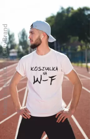 Koszulka na W-F  -  koszulka męska biała