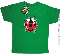 Biedronka na szczęście - Koszulka dziecięca zielona 