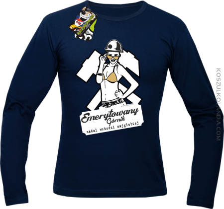 ﻿Emerytowany górnik nadal wchodzi najgłębiej - Longsleeve męski