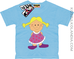 Laleczka Zuzia - koszulka dziecięca - błękitny
