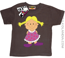 Laleczka Zuzia - koszulka dziecięca - brązowy