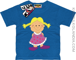 Laleczka Zuzia - koszulka dziecięca - niebieski
