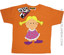 Laleczka Zuzia - koszulka dziecięca - pomarańczowy