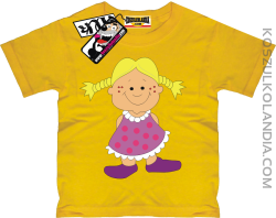 Laleczka Zuzia - koszulka dziecięca - żółty