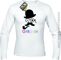 Gentlemen Retro Style - Longsleeve męski biały 