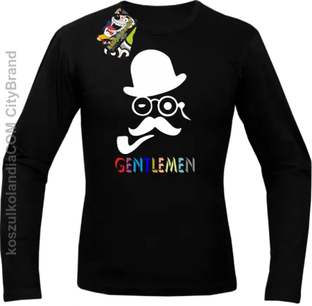 Gentlemen Retro Style - Longsleeve męski czarny 