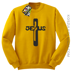 JEZUS w Krzyżu Symbol Vector - Bluza STANDARD - Żółta