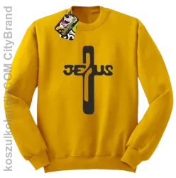 JEZUS w Krzyżu Symbol Vector - Bluza STANDARD - Żółta