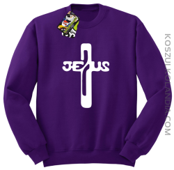 JEZUS w Krzyżu Symbol Vector - Bluza STANDARD - Fioletowy