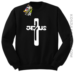 JEZUS w Krzyżu Symbol Vector - Bluza STANDARD - Czarny