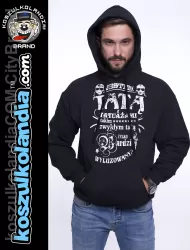 Jestem Tatą z tatuażami - Bluza męska z kapturem granat black sewatshirt with hooded