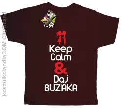 Keep Calm & Daj Buziaka - Koszulka Dziecięca - Brązowy