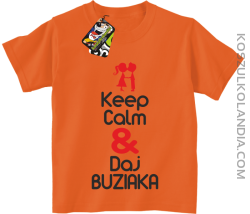 Keep Calm & Daj Buziaka - Koszulka Dziecięca - Pomarańczowy