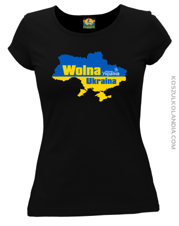 Wolna Ukraina Map 2L  - koszulka damska