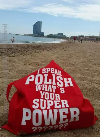 I speak polish what is your super power - torba zakupowa BARCELONA COSTA BRAVA ESPANA SPAIN Hiszpania