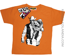 Kowboj - koszulka dziecięca - pomarańczowy