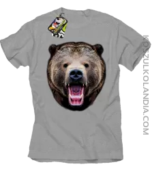 Miś Grizzly Real Foto - Koszulka Męska - Mrelanż