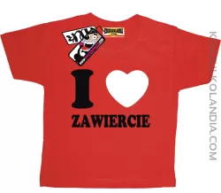 I love Zawiercie - koszulka dla dziecka - czerwony