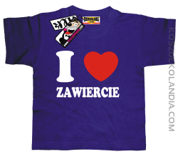 I love Zawiercie - koszulka dla dziecka - fioletowy