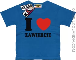 I love Zawiercie - koszulka dla dziecka - niebieski