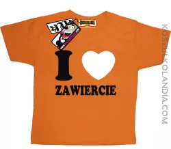 I love Zawiercie - koszulka dla dziecka - pomarańczowy
