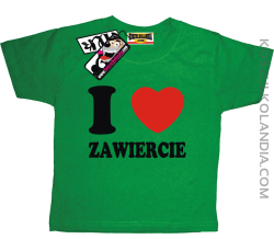 I love Zawiercie - koszulka dla dziecka - zielony