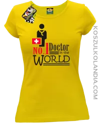 No1 Doctor in the world - Koszulka damska żółta 