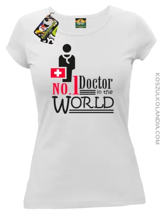 No1 Doctor in the world - Koszulka damska biała 