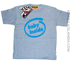 Baby inside - zabawna koszulka dziecięca - melanż