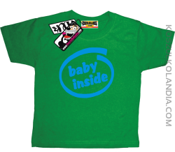 Baby inside - zabawna koszulka dziecięca - zielony