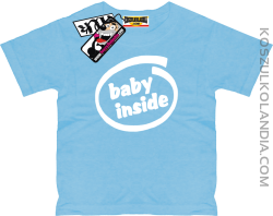 Baby inside - zabawna koszulka dziecięca - błękitny