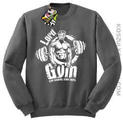 LORD Gym Stop wishing Start Doing - Bluza męska standard bez kaptura szara 