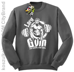 LORD Gym Stop wishing Start Doing - Bluza męska standard bez kaptura szara 