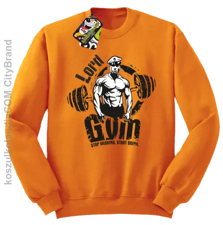 LORD Gym Stop wishing Start Doing - Bluza męska standard bez kaptura 