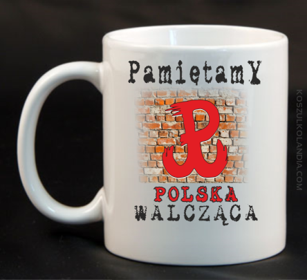 POLSKA WALCZĄCA ŚCIANA-Kubek ceramiczny biały