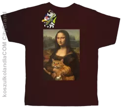 Mona Lisa z kotem - Koszulka dziecięca brązowa 