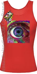 PSYCHODELIC EYE - Top damski czerwony 