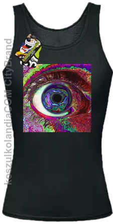 PSYCHODELIC EYE - Top damski czarny 