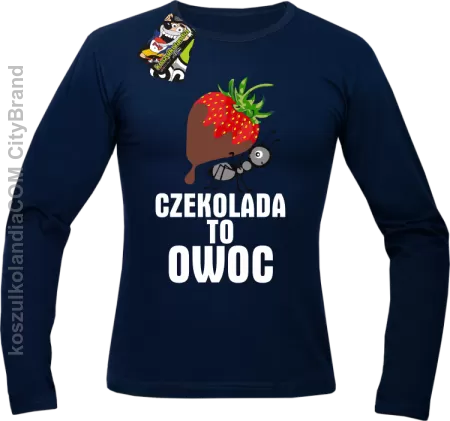 Czekolada to owoc -  Longsleeve męski