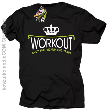 Workout shut the FUCKUP and train - Koszulka męska 