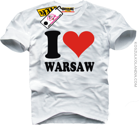 I LOVE WARSAW - koszulka męska