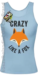 Crazy like a Fox -  Top damski błękitny 